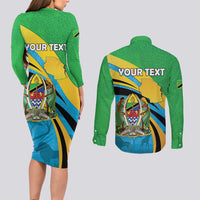 Personalized Tanzania 1963 Couples Matching Long Sleeve Bodycon Dress and Long Sleeve Button Shirt Happy Independence Day - Wonder Print Shop