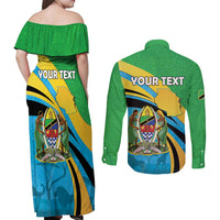 Personalized Tanzania 1963 Couples Matching Off Shoulder Maxi Dress and Long Sleeve Button Shirt Happy Independence Day - Wonder Print Shop