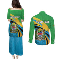Personalized Tanzania 1963 Couples Matching Puletasi and Long Sleeve Button Shirt Happy Independence Day - Wonder Print Shop