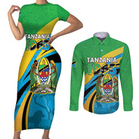 Personalized Tanzania 1963 Couples Matching Short Sleeve Bodycon Dress and Long Sleeve Button Shirt Happy Independence Day - Wonder Print Shop