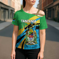 Personalized Tanzania 1963 Cross Shoulder Shirt Happy Independence Day - Wonder Print Shop