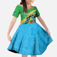Personalized Tanzania 1963 Kid Short Sleeve Dress Happy Independence Day - Wonder Print Shop