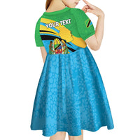 Personalized Tanzania 1963 Kid Short Sleeve Dress Happy Independence Day - Wonder Print Shop