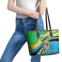 Tanzania 1963 Leather Tote Bag Happy Independence Day - Wonder Print Shop