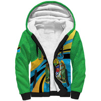 Personalized Tanzania 1963 Sherpa Hoodie Happy Independence Day - Wonder Print Shop