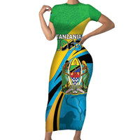 Personalized Tanzania 1963 Short Sleeve Bodycon Dress Happy Independence Day - Wonder Print Shop