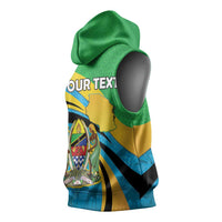 Personalized Tanzania 1963 Sleeveless Hoodie Happy Independence Day - Wonder Print Shop