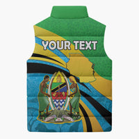 Personalized Tanzania 1963 Sleeveless Puffer Jacket Happy Independence Day - Wonder Print Shop