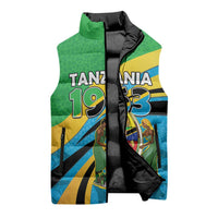 Personalized Tanzania 1963 Sleeveless Puffer Jacket Happy Independence Day - Wonder Print Shop
