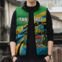 Personalized Tanzania 1963 Sleeveless Puffer Jacket Happy Independence Day - Wonder Print Shop