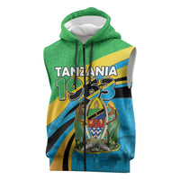 Personalized Tanzania 1963 Sleeveless Zip Hoodie Happy Independence Day - Wonder Print Shop