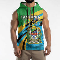 Personalized Tanzania 1963 Sleeveless Zip Hoodie Happy Independence Day - Wonder Print Shop