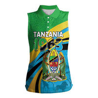 Personalized Tanzania 1963 Women Sleeveless Polo Shirt Happy Independence Day - Wonder Print Shop