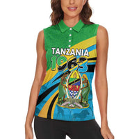 Personalized Tanzania 1963 Women Sleeveless Polo Shirt Happy Independence Day - Wonder Print Shop