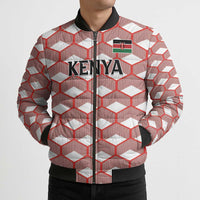 Personalized Kenya Athletics White Jersey Bomber Puffer Jacket - Wonder Print Shop