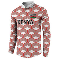 Personalized Kenya Athletics White Jersey Button Sweatshirt - Wonder Print Shop