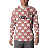 Personalized Kenya Athletics White Jersey Button Sweatshirt - Wonder Print Shop