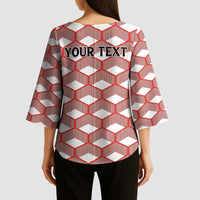Personalized Kenya Athletics White Jersey Kimono Sleeve Blouse - Wonder Print Shop