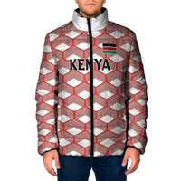 Personalized Kenya Athletics White Jersey Padded Jacket - Wonder Print Shop