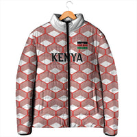 Personalized Kenya Athletics White Jersey Padded Jacket - Wonder Print Shop