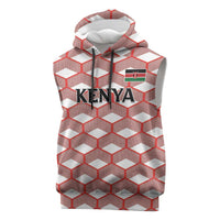 Personalized Kenya Athletics White Jersey Sleeveless Hoodie - Wonder Print Shop