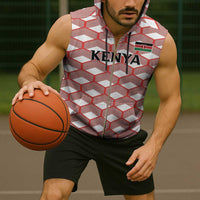 Personalized Kenya Athletics White Jersey Sleeveless Zip Hoodie - Wonder Print Shop