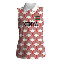 Personalized Kenya Athletics White Jersey Women Sleeveless Polo Shirt - Wonder Print Shop