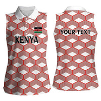 Personalized Kenya Athletics White Jersey Women Sleeveless Polo Shirt - Wonder Print Shop