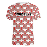 Personalized Kenya Athletics White Jersey Women V-Neck T-Shirt - Wonder Print Shop