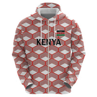 Personalized Kenya Athletics White Jersey Zip Hoodie - Wonder Print Shop
