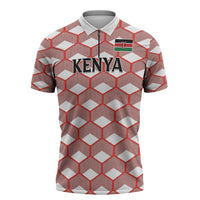 Personalized Kenya Athletics White Jersey Zipper Polo Shirt - Wonder Print Shop