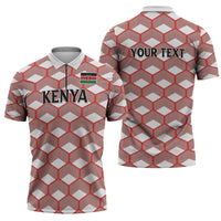 Personalized Kenya Athletics White Jersey Zipper Polo Shirt - Wonder Print Shop