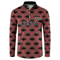 Personalized Kenya Athletics Black Jersey Button Sweatshirt - Wonder Print Shop