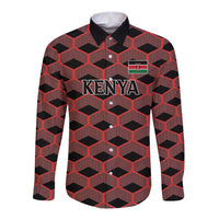 Personalized Kenya Athletics Black Jersey Long Sleeve Button Shirt - Wonder Print Shop