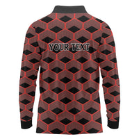 Personalized Kenya Athletics Black Jersey Long Sleeve Polo Shirt - Wonder Print Shop