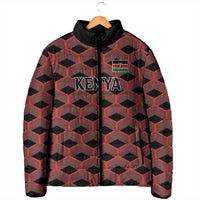 Personalized Kenya Athletics Black Jersey Padded Jacket - Wonder Print Shop