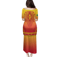 Personalized Benin African Dashiki Family Matching Puletasi and Hawaiian Shirt - Wonder Print Shop