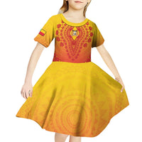 Personalized Benin African Dashiki Kid Short Sleeve Dress - Wonder Print Shop