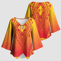 Personalized Benin African Dashiki Kimono Sleeve Blouse - Wonder Print Shop