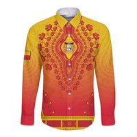 Personalized Benin African Dashiki Long Sleeve Button Shirt - Wonder Print Shop