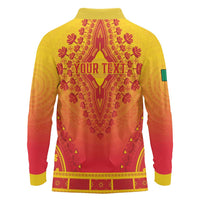 Personalized Benin African Dashiki Long Sleeve Polo Shirt - Wonder Print Shop