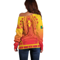 Personalized Benin African Dashiki Off Shoulder Sweater - Wonder Print Shop