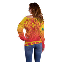 Personalized Benin African Dashiki Off Shoulder Sweater - Wonder Print Shop