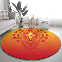 Benin African Dashiki Round Carpet - Wonder Print Shop