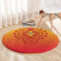 Benin African Dashiki Round Carpet - Wonder Print Shop