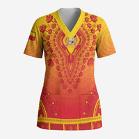 Personalized Benin African Dashiki Scrub Top - Wonder Print Shop
