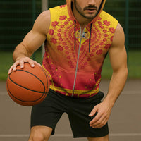 Personalized Benin African Dashiki Sleeveless Zip Hoodie - Wonder Print Shop