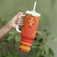 Personalized Benin African Dashiki Tumbler With Handle - Wonder Print Shop