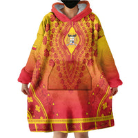 Personalized Benin African Dashiki Wearable Blanket Hoodie - Wonder Print Shop