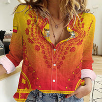 Personalized Benin African Dashiki Women Casual Shirt - Wonder Print Shop